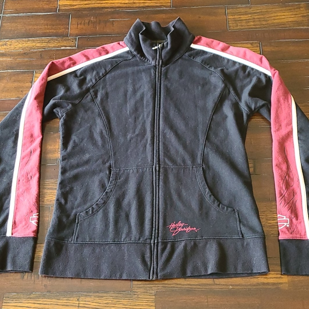 Harley-Davidson black full zip logo sweatshirt